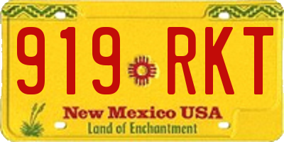 NM license plate 919RKT
