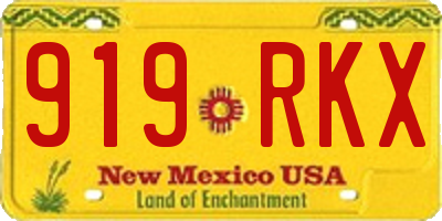 NM license plate 919RKX