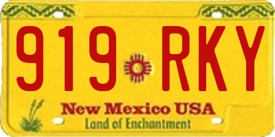 NM license plate 919RKY
