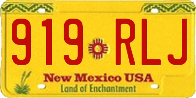 NM license plate 919RLJ