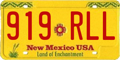 NM license plate 919RLL