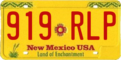 NM license plate 919RLP