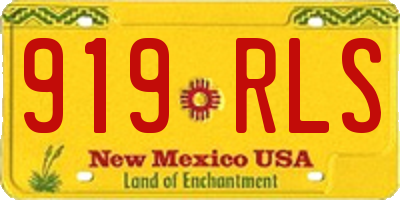 NM license plate 919RLS