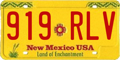NM license plate 919RLV