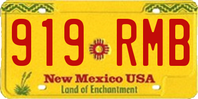 NM license plate 919RMB