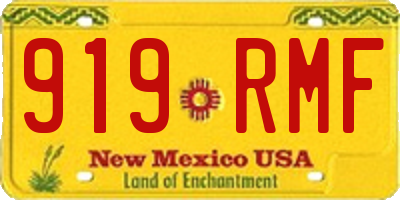 NM license plate 919RMF