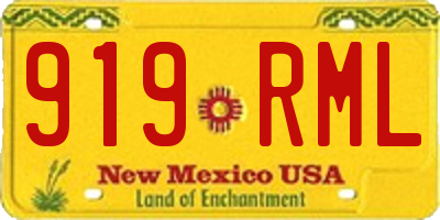 NM license plate 919RML