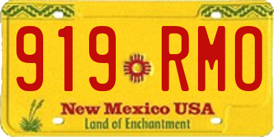 NM license plate 919RMO