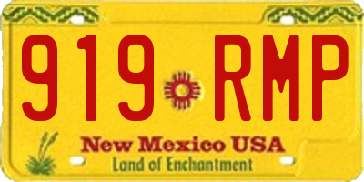 NM license plate 919RMP