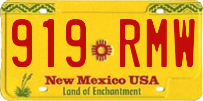 NM license plate 919RMW