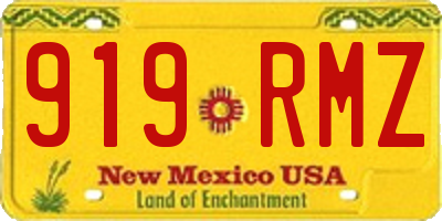 NM license plate 919RMZ