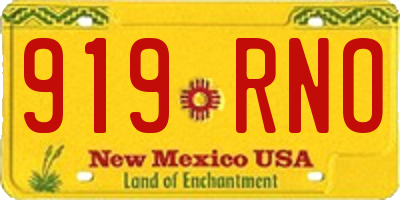 NM license plate 919RNO