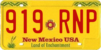 NM license plate 919RNP