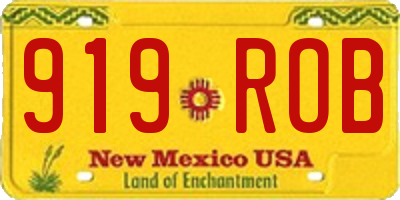 NM license plate 919ROB