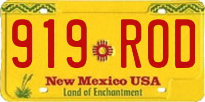 NM license plate 919ROD