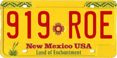NM license plate 919ROE