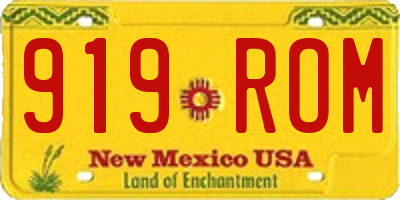 NM license plate 919ROM