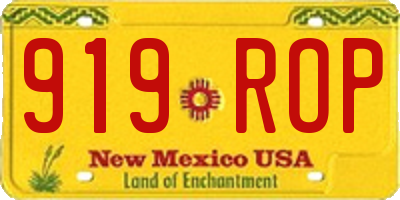NM license plate 919ROP