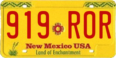 NM license plate 919ROR