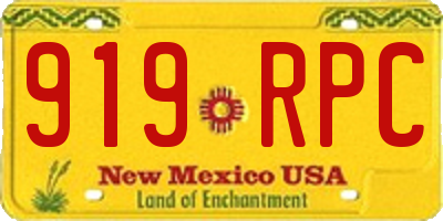 NM license plate 919RPC