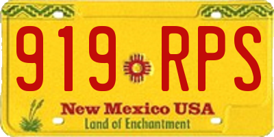 NM license plate 919RPS