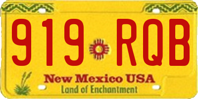 NM license plate 919RQB