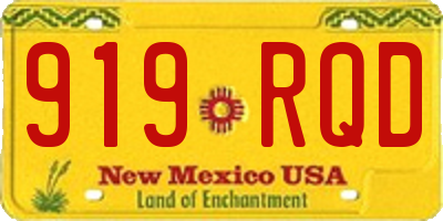 NM license plate 919RQD