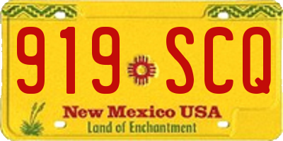NM license plate 919SCQ
