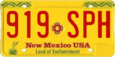 NM license plate 919SPH