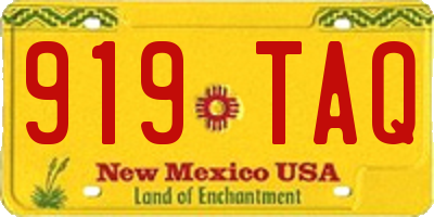NM license plate 919TAQ