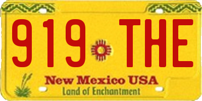 NM license plate 919THE
