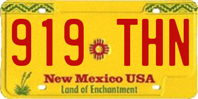 NM license plate 919THN