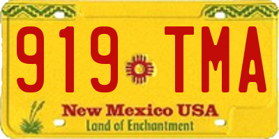 NM license plate 919TMA