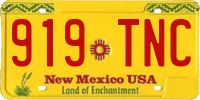 NM license plate 919TNC