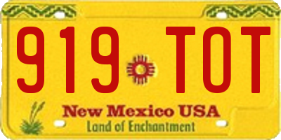 NM license plate 919TOT