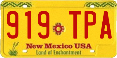 NM license plate 919TPA
