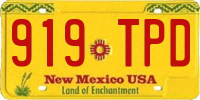 NM license plate 919TPD