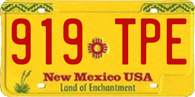 NM license plate 919TPE