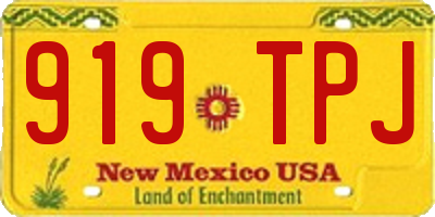 NM license plate 919TPJ