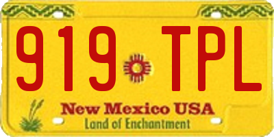 NM license plate 919TPL