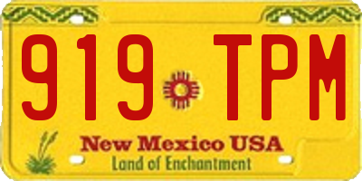 NM license plate 919TPM