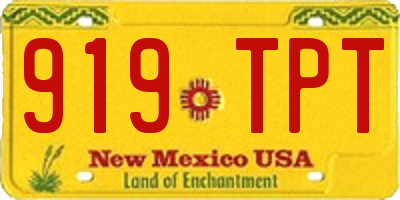 NM license plate 919TPT