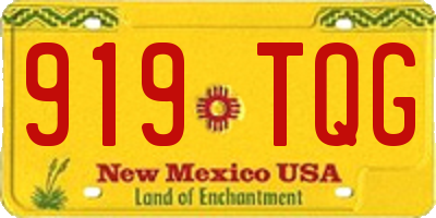 NM license plate 919TQG