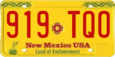 NM license plate 919TQO