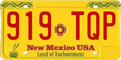 NM license plate 919TQP