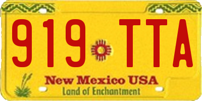 NM license plate 919TTA