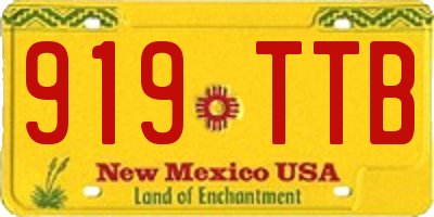 NM license plate 919TTB