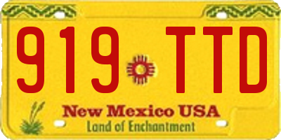 NM license plate 919TTD