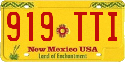 NM license plate 919TTI
