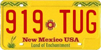 NM license plate 919TUG